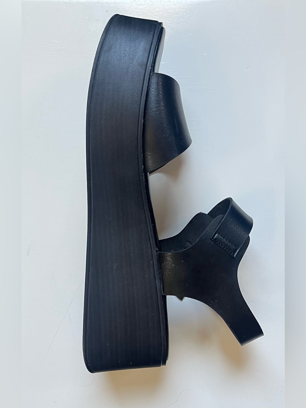 Rock & Candy Black Double Buckle Platform Sandals - Picture 4 of 8